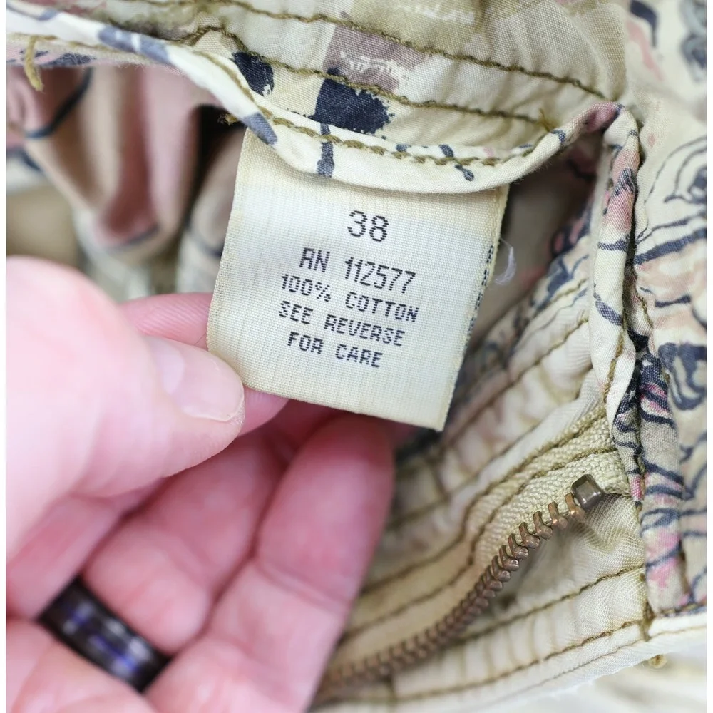 Jet Lag Cargo Shorts Mens 38 Tan Distressed Gorpcore Vintage Y2K Streetwear Belt